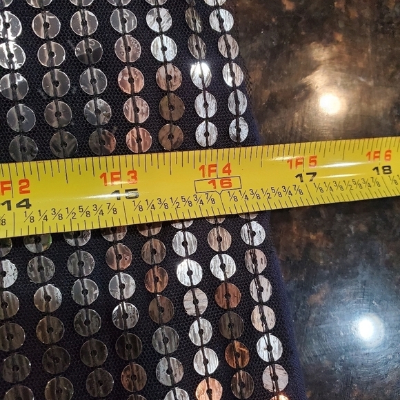 French Connection UK Style Blue Sequin Dress Sz 12 - Picture 13 of 15